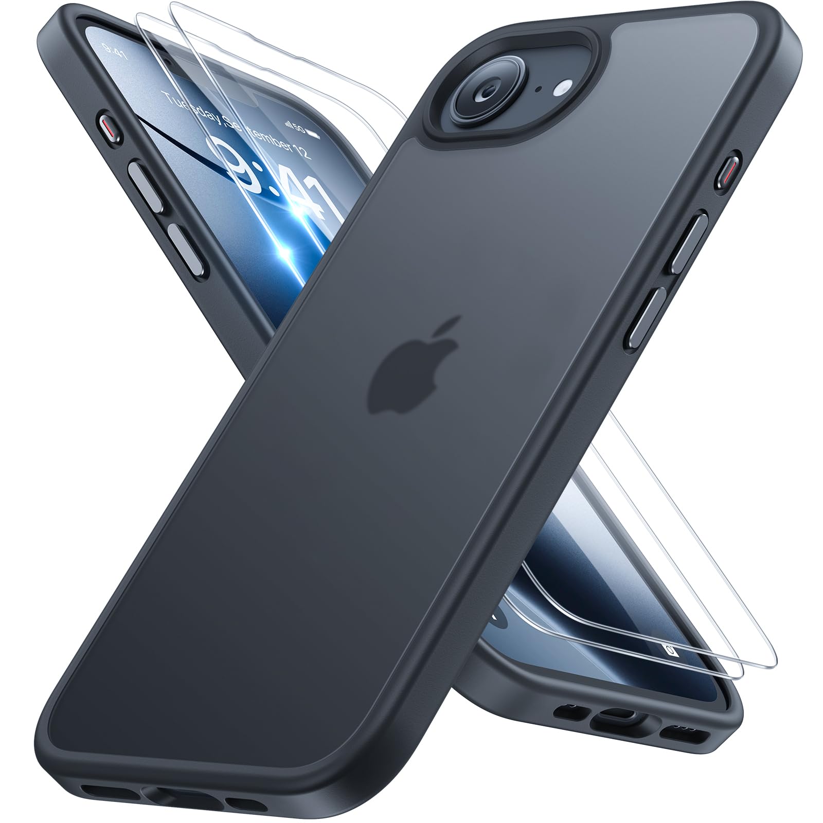 Miracase for iPhone 17 Pro Max Case with MagSafe [with 9H+Screen Protector] Military-Grade Protection Shockproof Scratch-Resistant with Velvet Touch for iPhone 17 Pro Max Cover 6.9", Matte-Deep-Blue — view 105