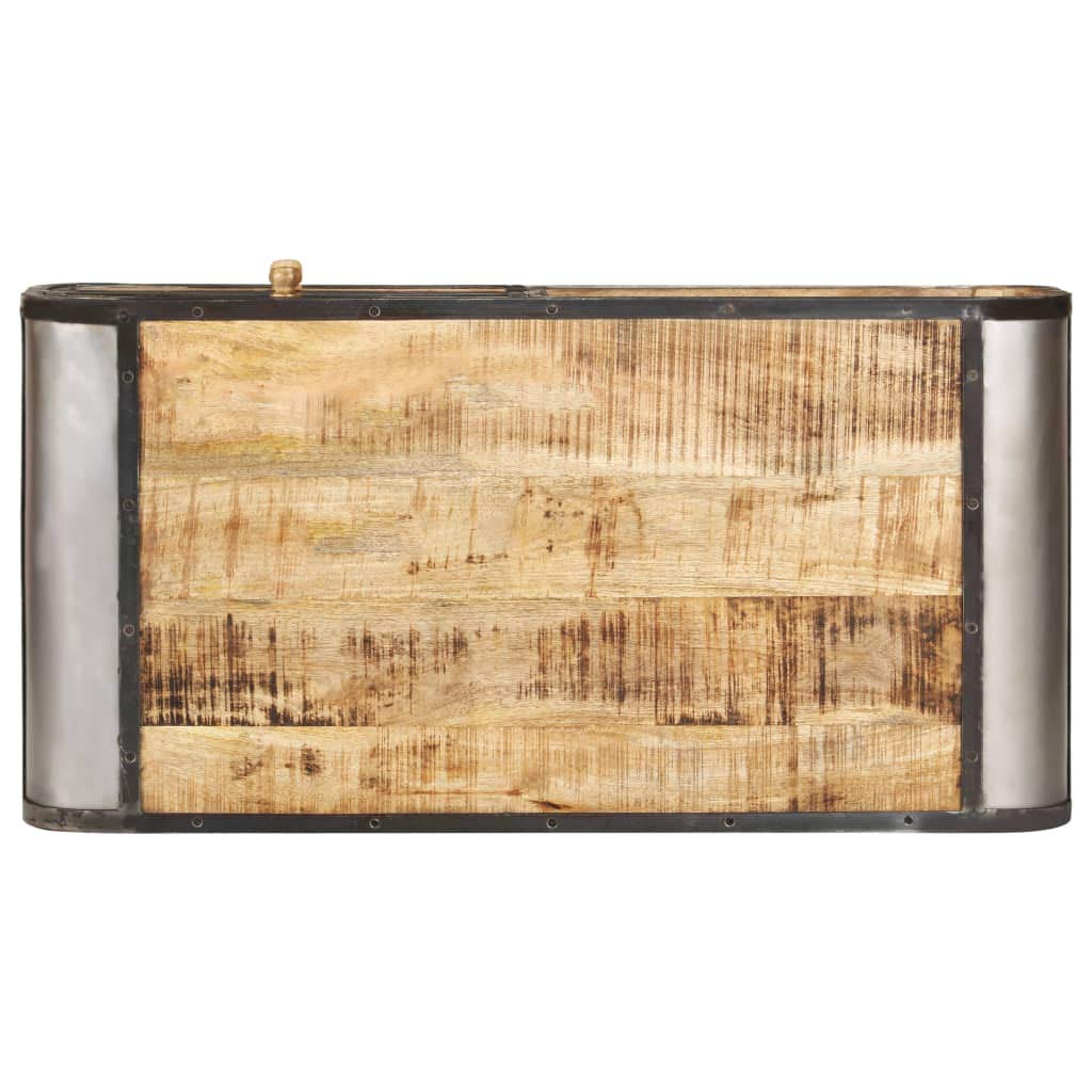 Mesa de café de 100 x 50 x 35 cm, de madera maciza de mango, para salón, mesas de salón, mesas de salón, para un ambiente acogedor