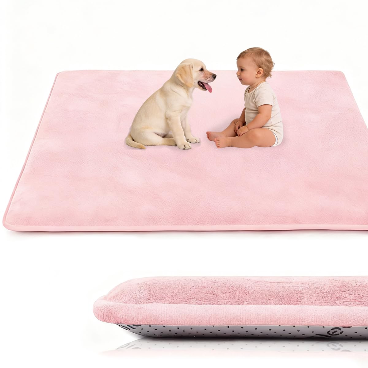 Voxirum 3 CM Thick Play Mat for Baby, Thick High-Density Foam, Rose Foam Tummy Time Mat, Mellow Mat, Baby Mat for Floor with Non-Slip Backing for Crawling & Playpen