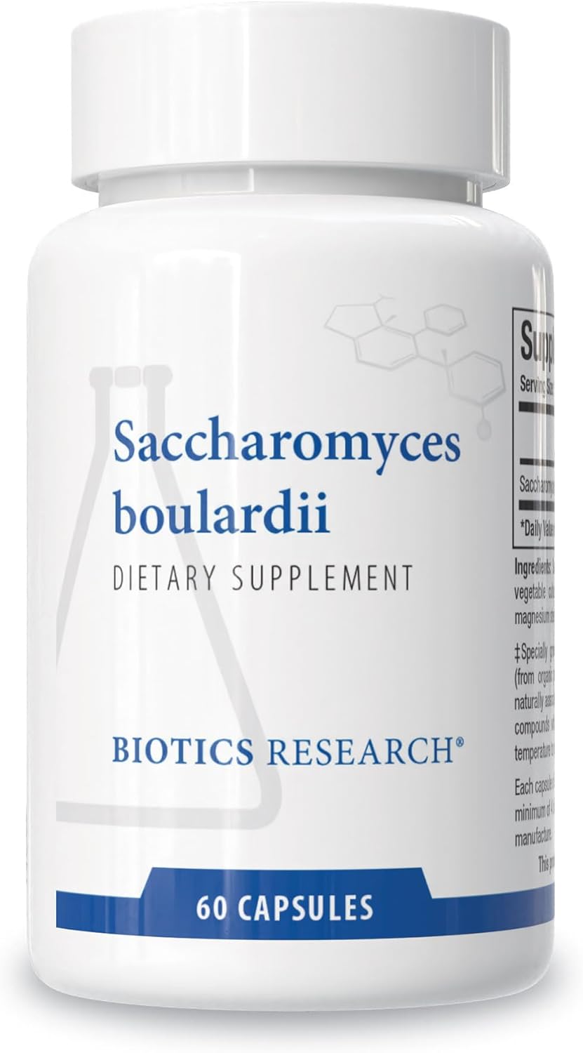 Biotics Research Saccharomyces boulardii Probiotics Supplement - 235 mg/Serving- Supports GI Health Microbial Balance, Healthy Immune & Pathway Responses - Dairy-Free, Temperature-Stable - 60 Capsules