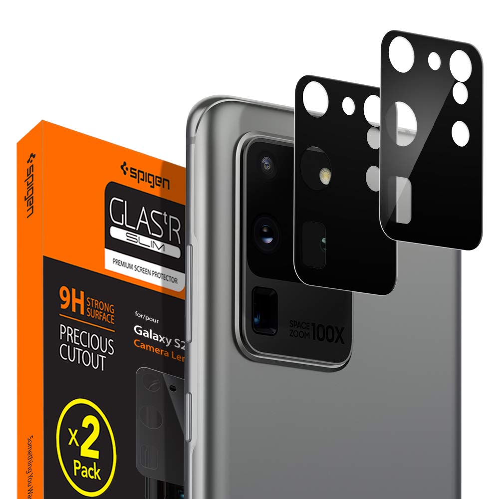 Spigen 2pack Samsung Galaxy S Ultra Camera Lens Protector 9h Hardness Case Friendly Crystal Clear Anti Scratch Black Tempered Glass Samsung S Ultra Lens Protector Buy Online In Qatar At Desertcart