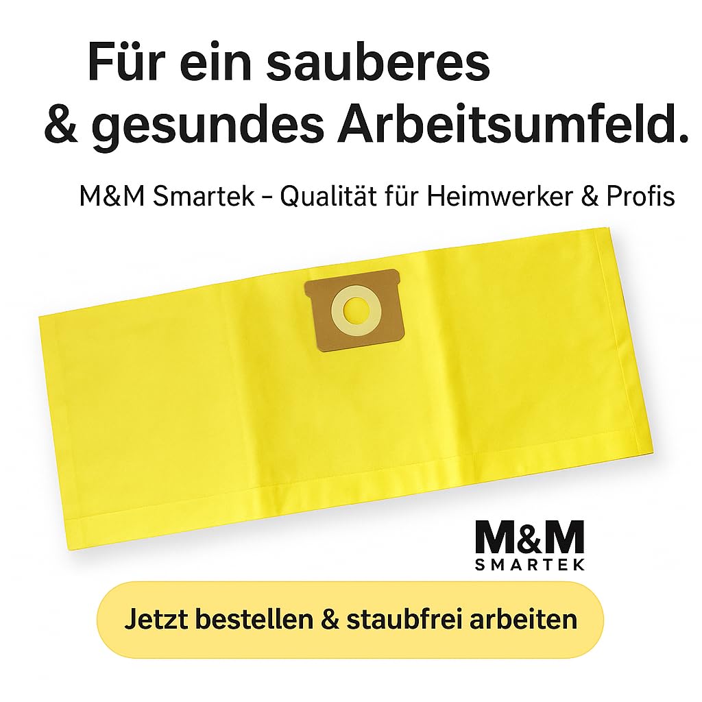 M&M Smartek 10x worki do odkurzacza do Shop-Vac, część zamienna | Worki zamienne zatrzymują kurz i zabrudzenia; sprawdź model, pojemność, numer referencyjny i mocowanie przed zamówieniem.