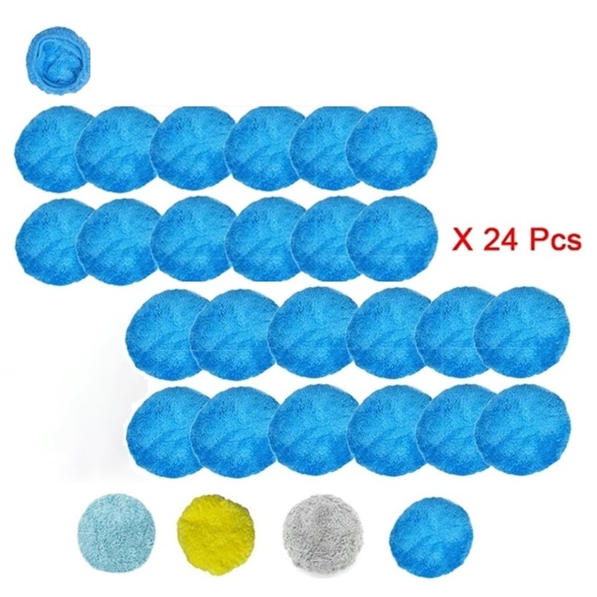 Panno For La Pulizia Dei Vetri Del Robot, Compatibile Con Purerobo, Panno Universale For La Pulizia, Compatibile Con Hobot, Parti For Aspirapolvere Weeper Cloth 188 388(Light Blue Mop 24pcs)