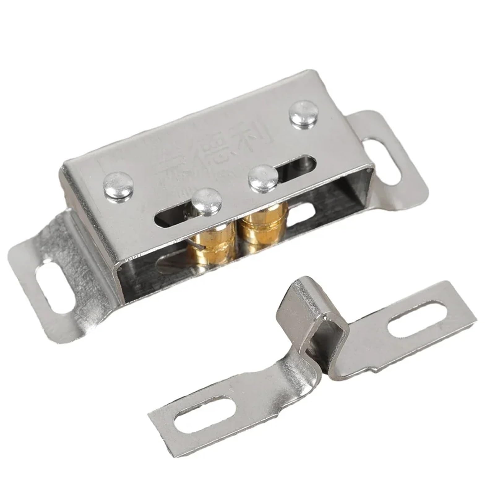 Xinglongs Silver Double Roller Catch Door Catches Stainless Steel Touch Latch Double Roller Catch For Cabinet Door Drawer