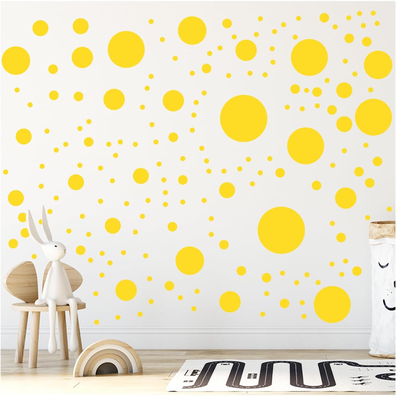 StickerDeen 500+ Assorted Polka Dot Circle Wall Stickers