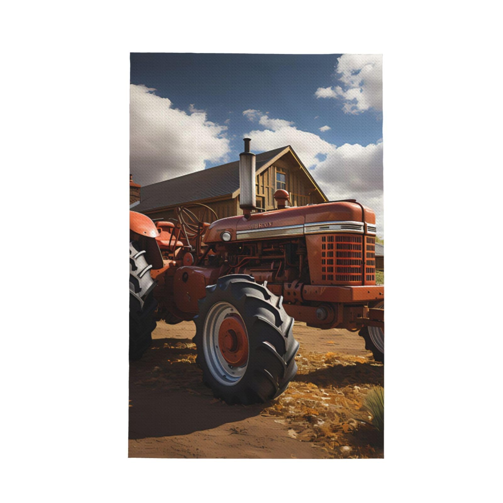 SXZVVBN Red Tractor Super Absorbent Microfibre Waffle Towels Fast Drying Dish Cloths Home Cafe Barista