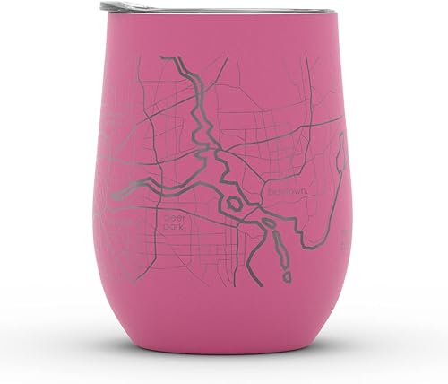 Vista 243 de Well Told Lexington Kentucky Map - Vaso de vino aislado con grabado de mapa de Kentucky, taza de acero inoxidable grabada (12 onzas, verde domingo)