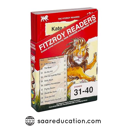 Phonics Readers ( with FREE Word Skills ) | Fitzroy | 31-40 | Phonics based Stories | Boxed Set of 10 Readers | 70 Worksheets | For Kids Aged 8 to 11 Years |