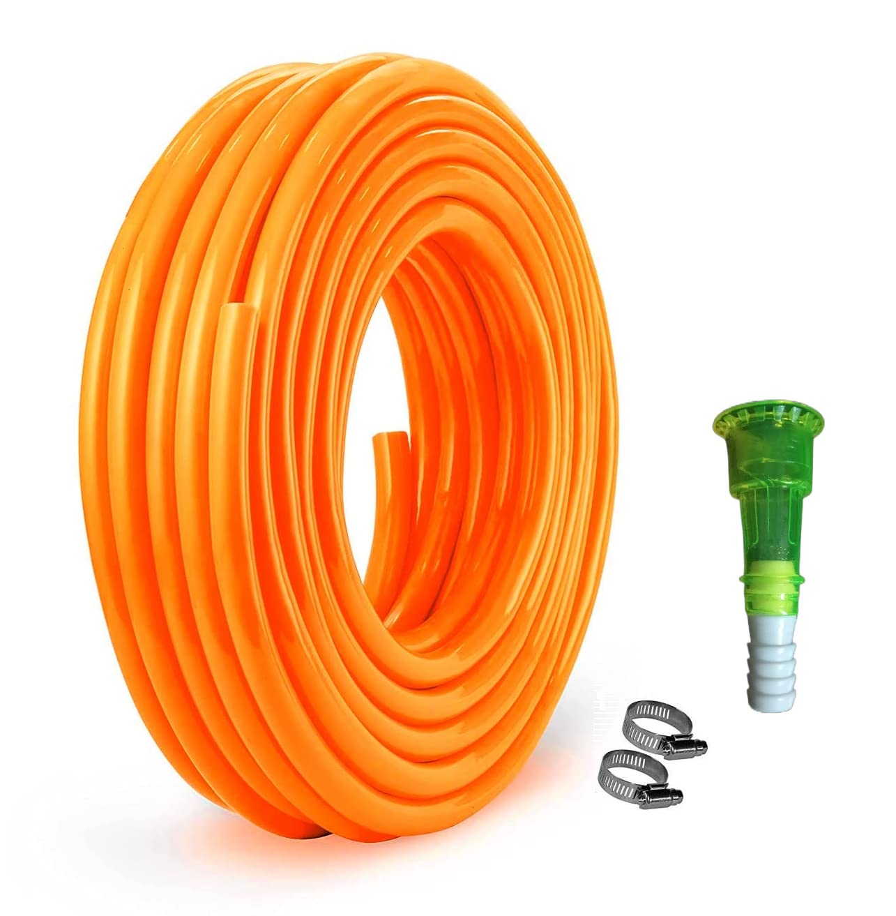 Orange Garden Pipe with Joint Hose Connector 0.75 mm Diameter Garden