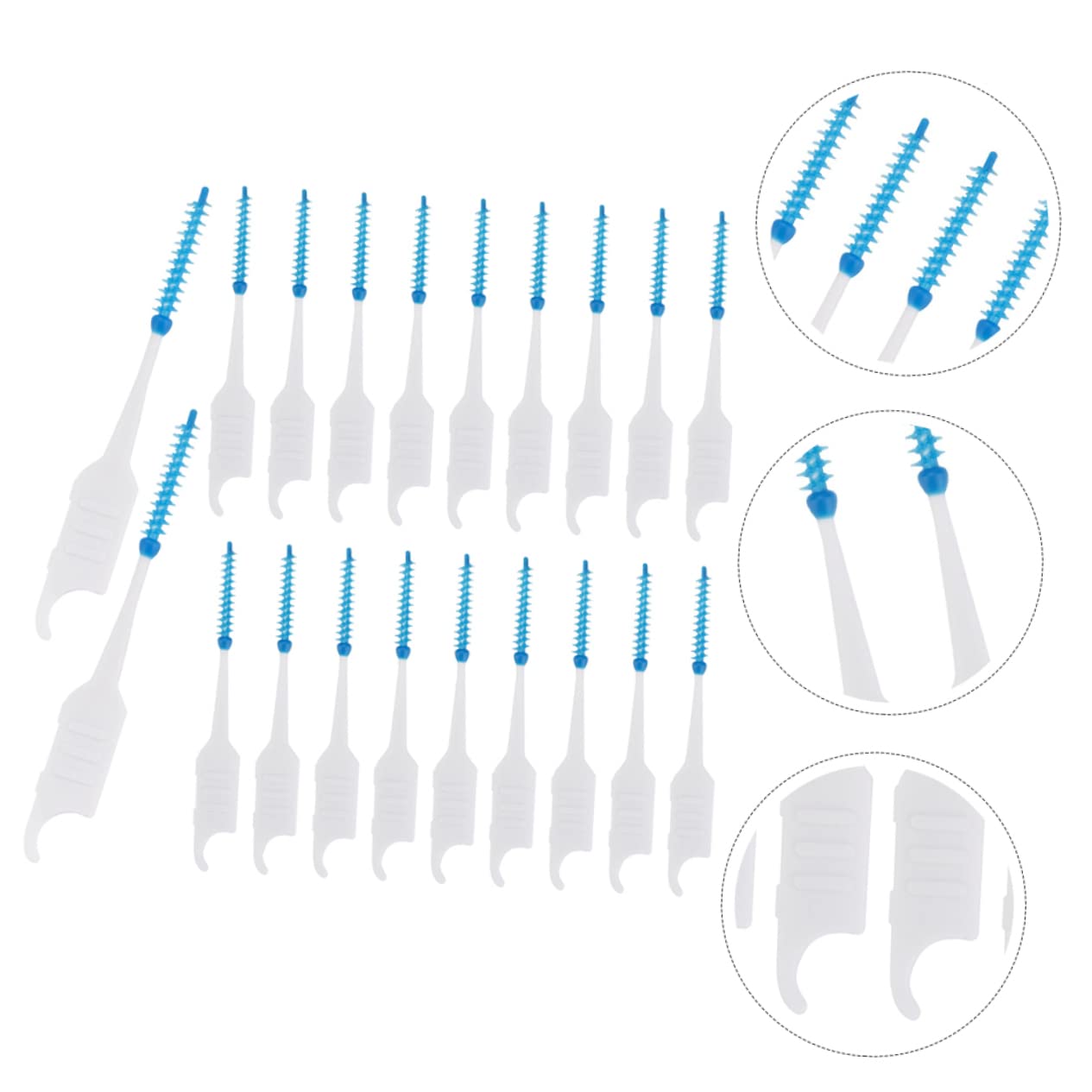 minkissy 600 Pz spazzolino strumenti per l'igiene orale per apparecchi ortodontici spazzolino portatile scovolini dentali stuzzicadenti detergente per denti