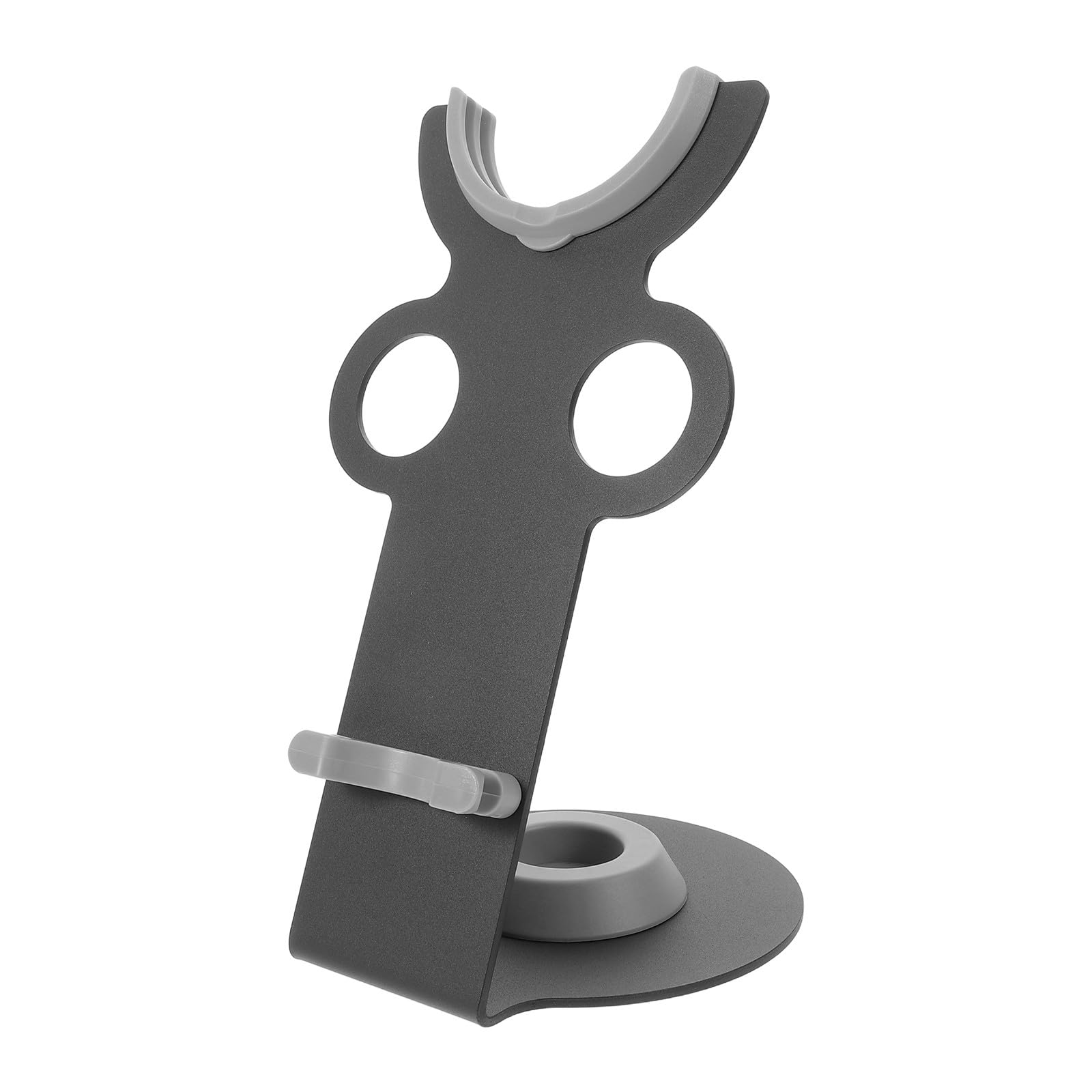 Soporte para secador de pelo: soporte vertical de metal, organizador de sobremesa para secador de pelo, de almacenamiento para encimera que ahorra espacio para salón, hogar, color negro