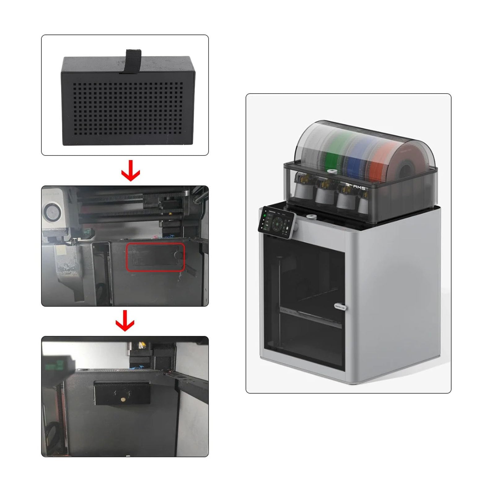 5 unidades de filtro de aire de carbón activado para impresora 3D, purificador de COV y olores para P1P, P1S, X1, y P1; filtro de repuesto con vida útil de 1440 horas