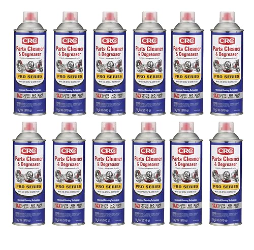 CRC Parts Cleaner & Degreaser - Pro Series, Leaves No Residue, Rapid Dry, 18 Fl Oz, 12 Pack
