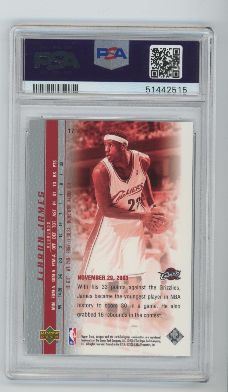 Amazon.com: 2003-04 Upper Deck Phenomenal Beginning #17 Lebron