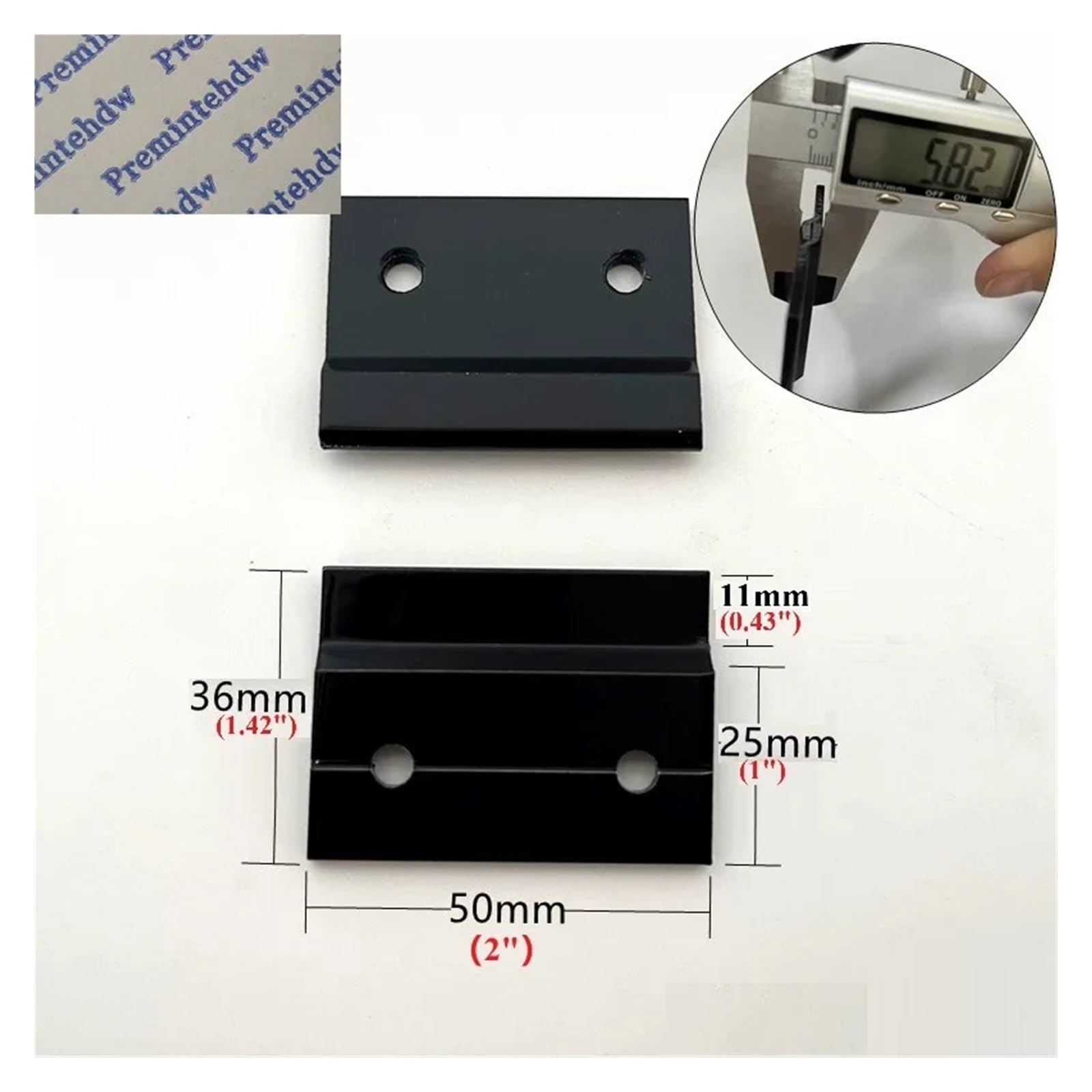Bilderaufhänger, Aluminium, 5,1 cm, französische Klammeraufhänger, Wandpaneel, Z-Hängebügel, Silber/Weiß/Schwarz, zur Befestigung von Bilderrahmen auf Limette, Gipskarton, Dr. (weiße Farbe), 20 Paar