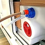 Alcance de la entrega: 1 adaptador de llenado de agua WAFA, 1 manguera de inserción y rebose de seguridad, 1 junta tórica original de Gardena (montada). Cubierta Ø 60 mm (el acoplamiento de la manguera mostrado no está incluido).