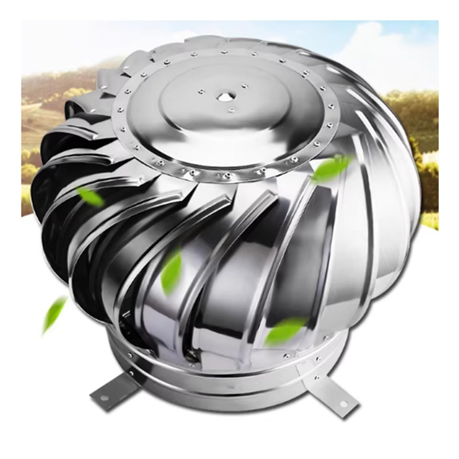 Ventilateur de toit non alimenté pour abri de jardin : extracteur silencieux en inox