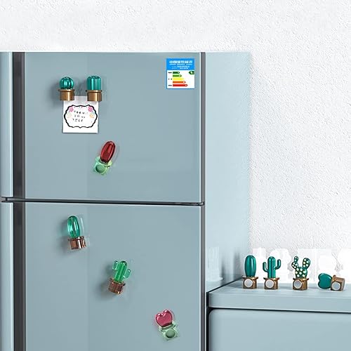 Miniatura 2 de Rolin Roly Molde epoxi de resina para cactus con 10 imanes, moldes decorativos de silicona para refrigerador, mini accesorios, molde de nevera para