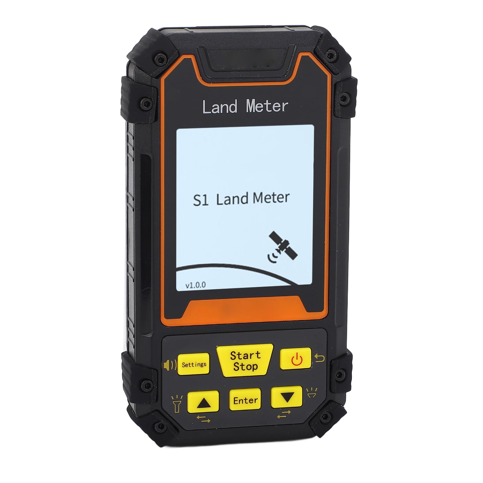 Fafeicy Land Vermessungsmesser, GPS GNSS -Grundstückstester mit 2,4 Zoll Schwarzem Weißem Bildschirm für die Distanzmessgrößenaufnahme von Ackerlandflächen