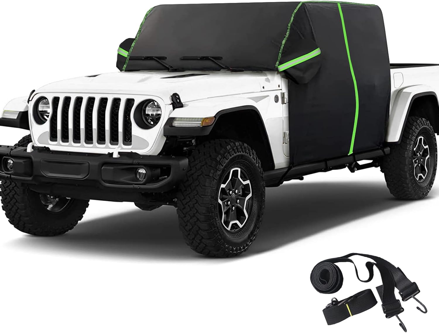 Big Ant Heavy Duty Waterproof Car Cab Cover for Jeep Gladiator JT 2020-2023, All Weather Outdoor Protection with Driver Door Zipper, UV Resistant Oxford Fabric, Snow/Hail Resistant Vehicle Cover