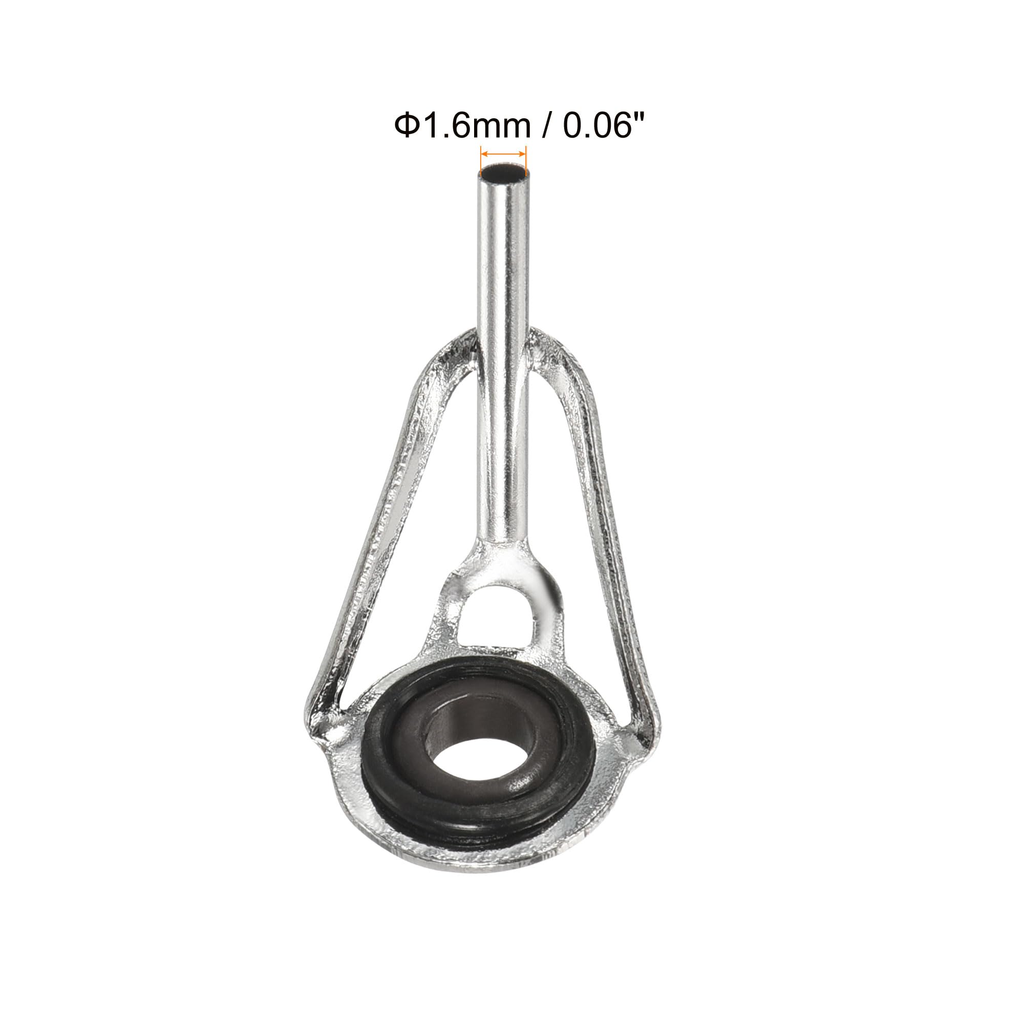 PATIKIL 1.6mm Tubo Dia Pesca Canna Suggerimenti Riparazione Kit, 20pz Ferro oring Guida