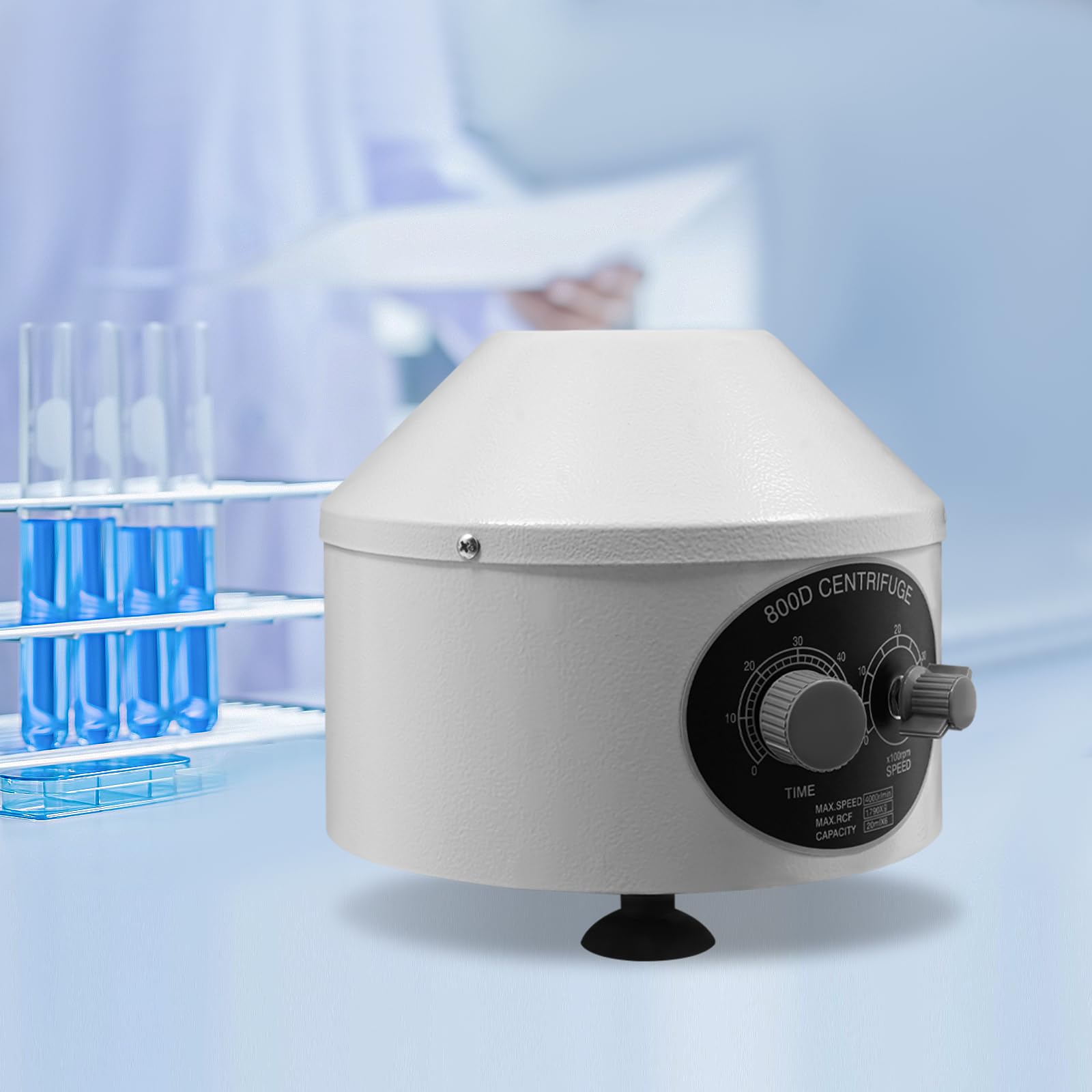 Centrifugadora de mesa eléctrica para laboratorio de escritorio, con temporizador y regulación de velocidad 4000 rpm, 6 x 20 ml