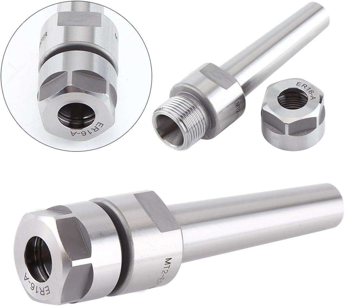 Taper Collet ER16 MT2 M10 Chuck Holder Face Milling Arbor Adapter with