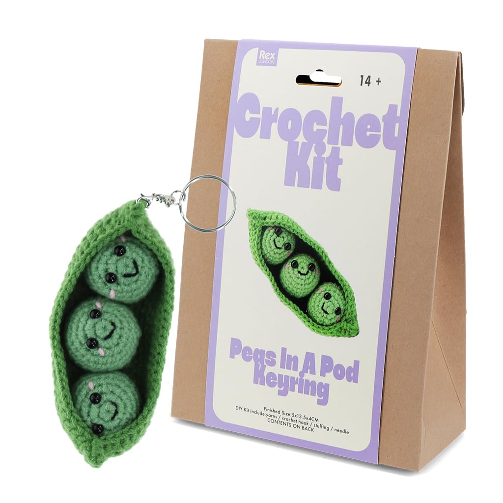 Rex London Crochet Keyring kit - Peas in a pod