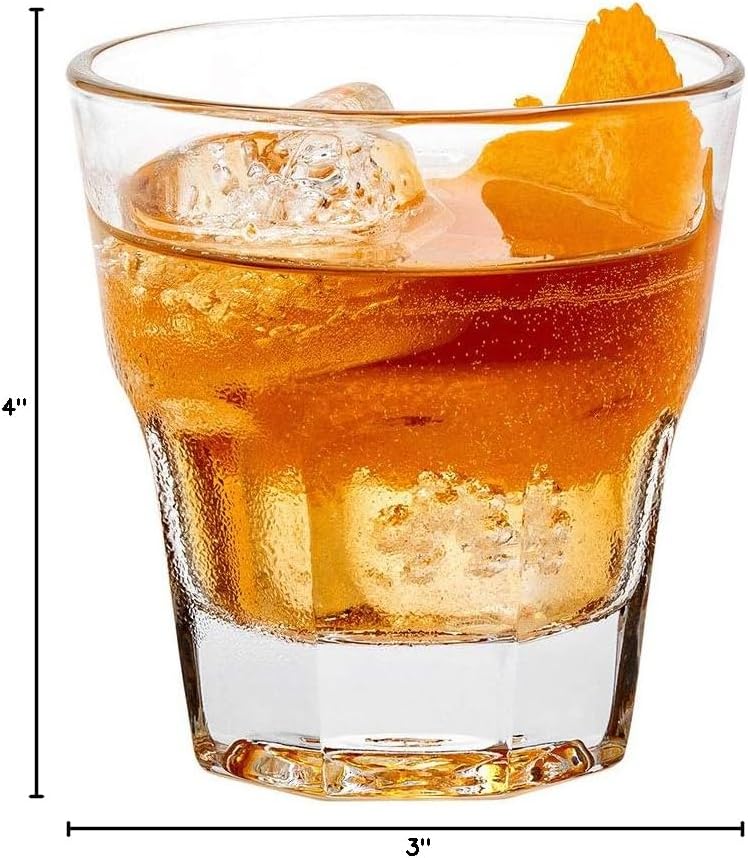Restaurantware Otto 5 Ounce Whiskey Glasses Set Of 6 Paneled Rocks Glasses - Fine-Blown Tempered Heavy Base Dishwasher-Safe Clear Glass Scotch Glasses For Cocktails Or Liquors - Image 4