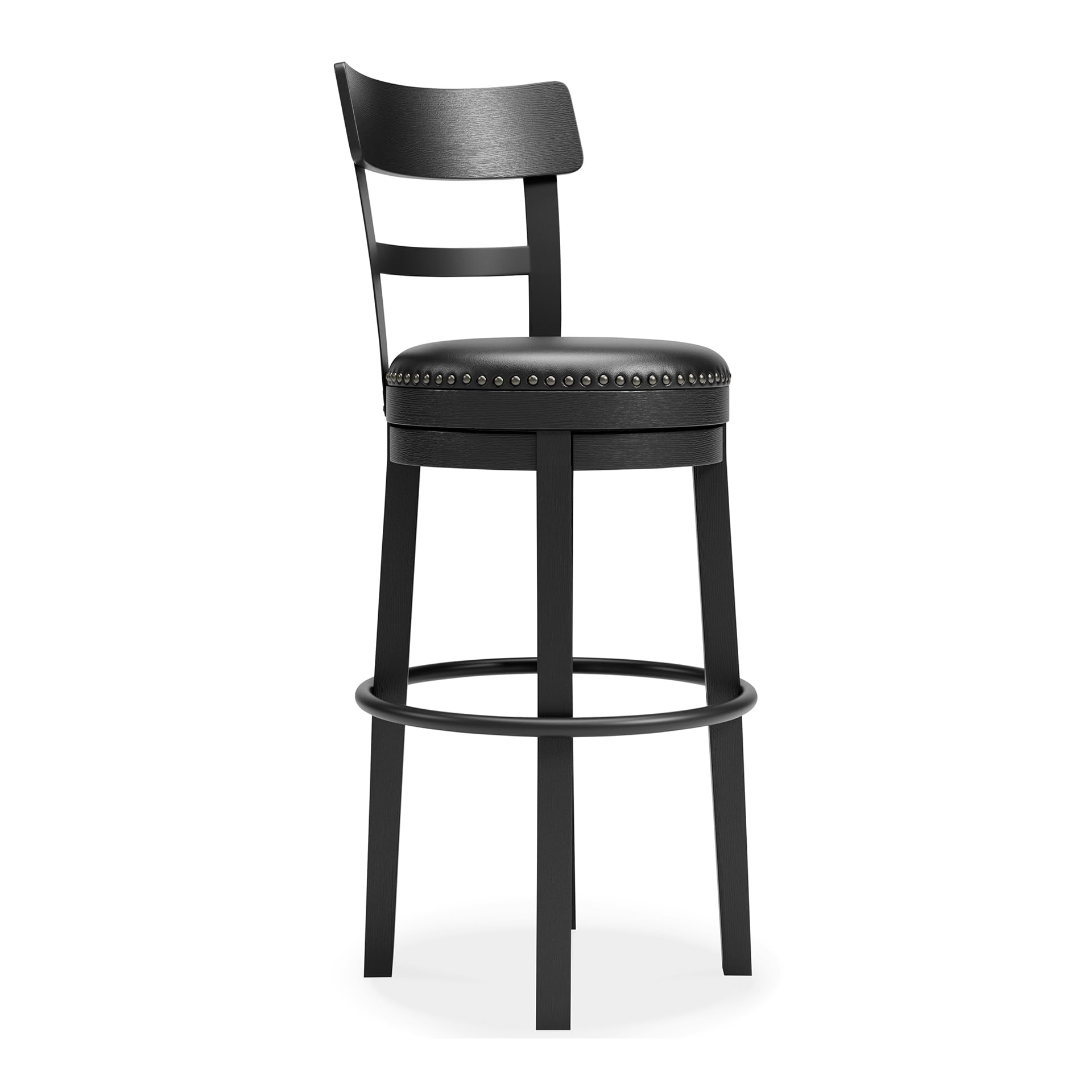 Signature Design by Ashley 30" Swivel Bar Height Bar Stool, Antiqued Black