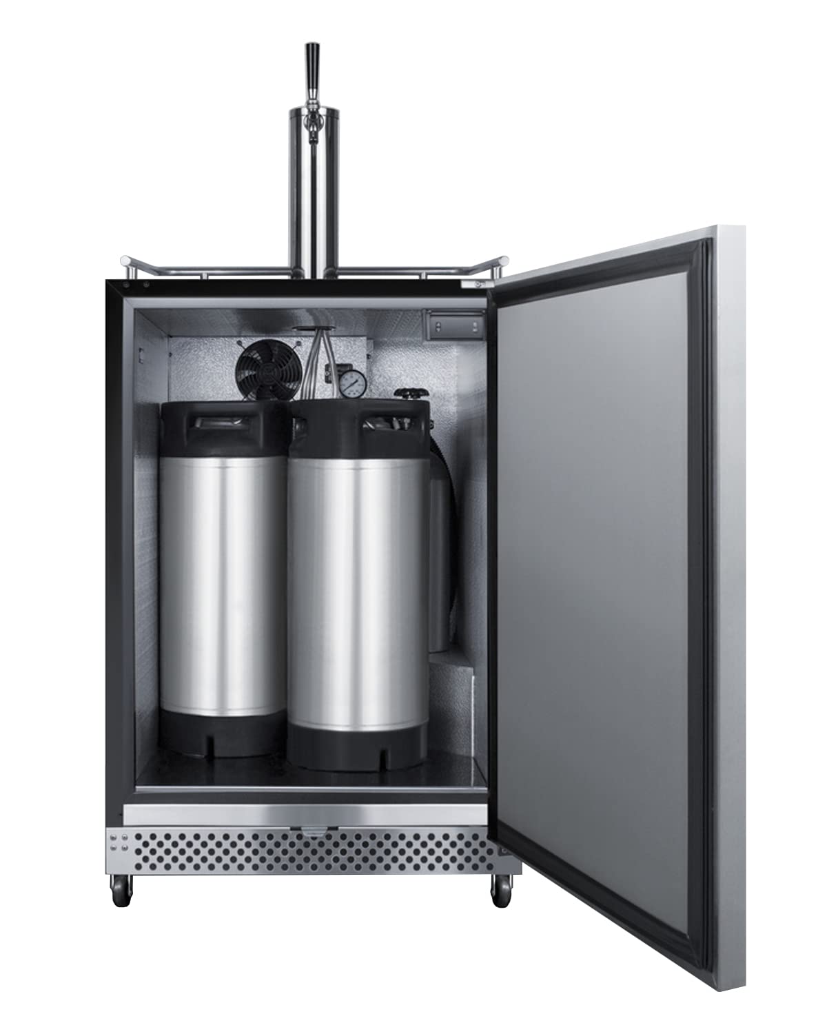 Summit Appliance Sbc696oscf 24" Wide Built-In Outdoor Cold Brew Coffee Kegerator; 6.04 Cu.Ft; Automatic Defrost; Weatherproof; Digital Thermostat; Self-Closing Door; Black Cabinet on Fridge.com - View 3