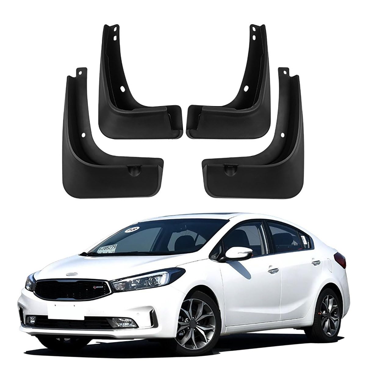 Bavettes garde-boue Kia Forte 2017 accessoires protection voiture 4 pièces