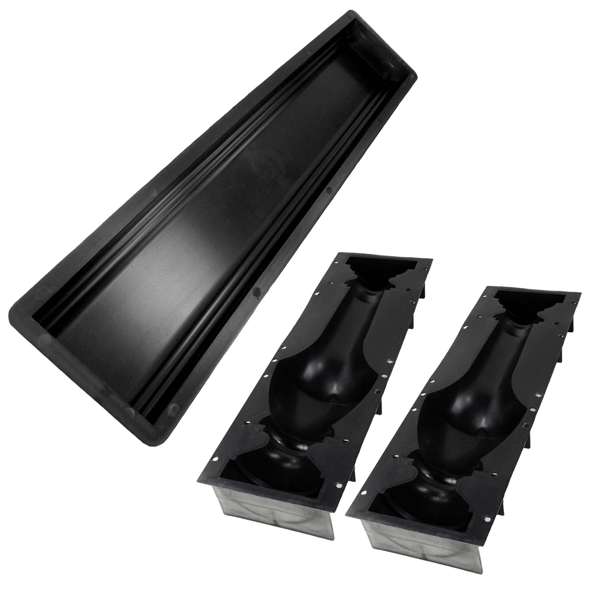 @tec Schalungsform für Klinkersteine, Gießform, Plastikformen für Beton, Pflastersteine, Säule/Balustrade 2-teilig - 83 x 14 x 7,5 + Baluster Abdeckplatte 99x20x6cm (69,9 x 20 x 9,5 cm)