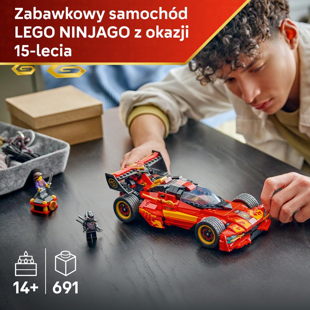 LEGO NINJAGO Ninjaścigacz X-1 — 15-lecie 71867 | pojazd ninja, model pojazdu, prezent dla fana ninja 14+, 691 elementów