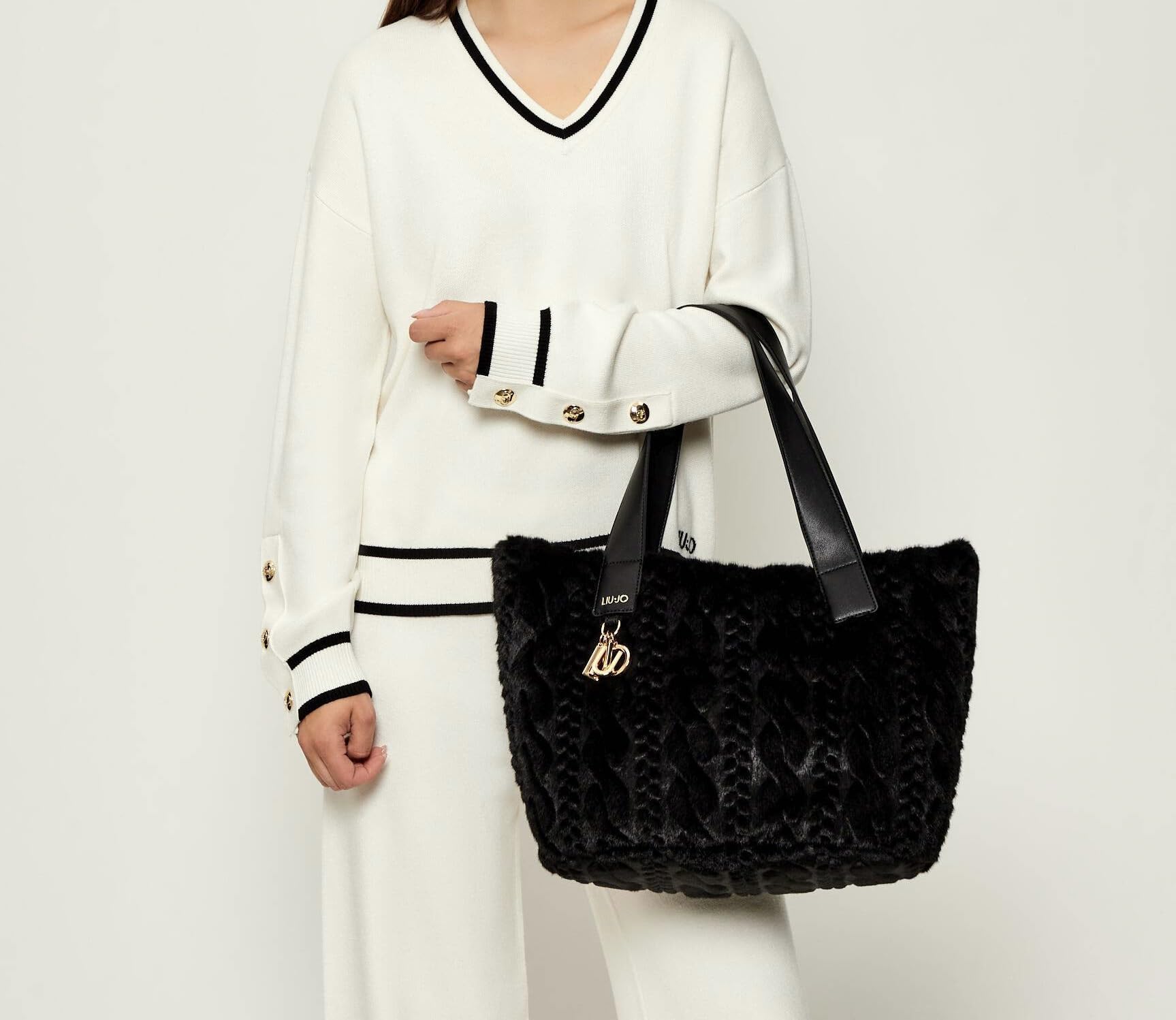 Liu Jo sac shopper sac à épaule Verry Tote Bag Nero noir