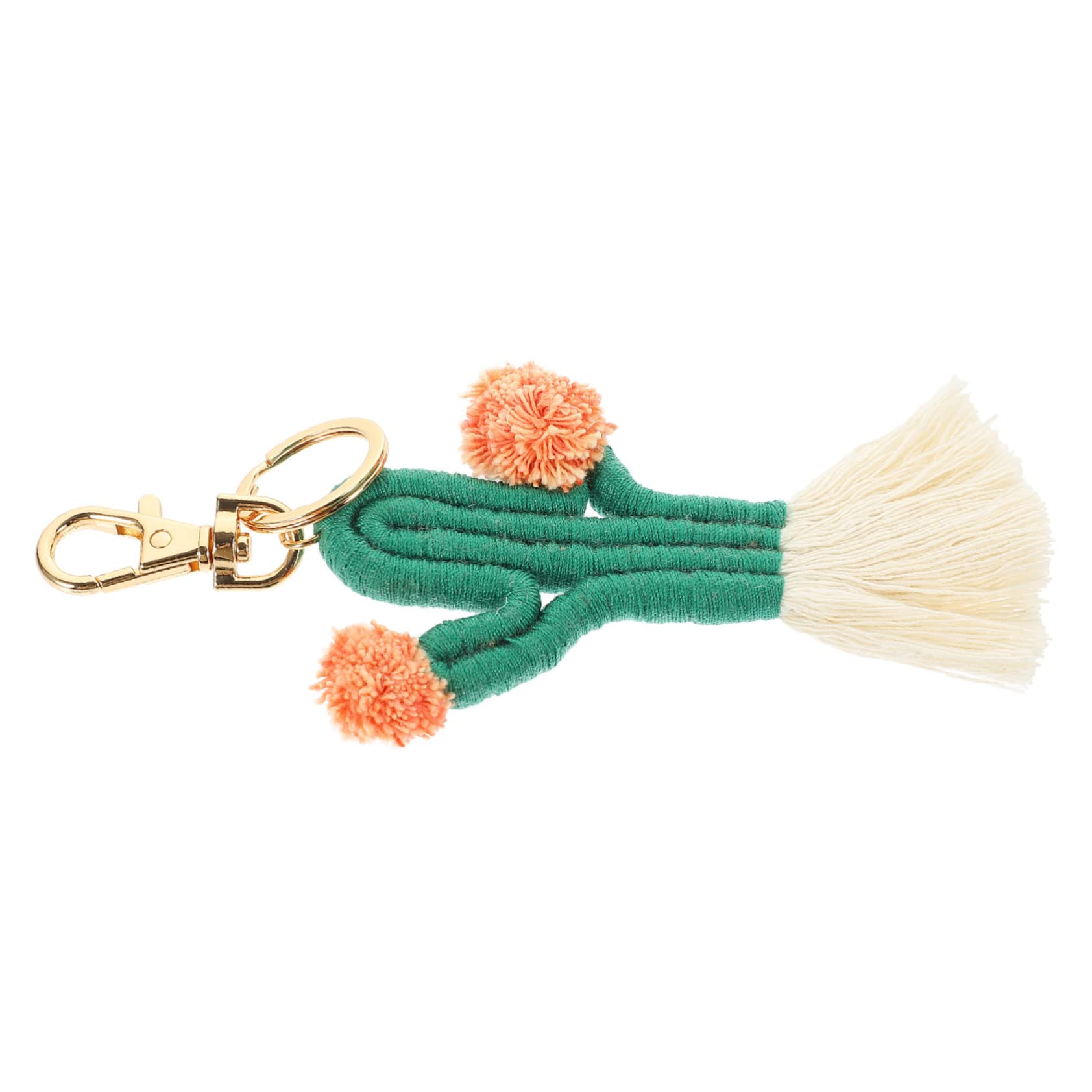 TOYANDONA 5piezas Llavero De Cactus Mano Borlas Adorno Colgante Bohemio Para Claves y Bolsos Accesorio Creativo De Decoración Para Mujeres