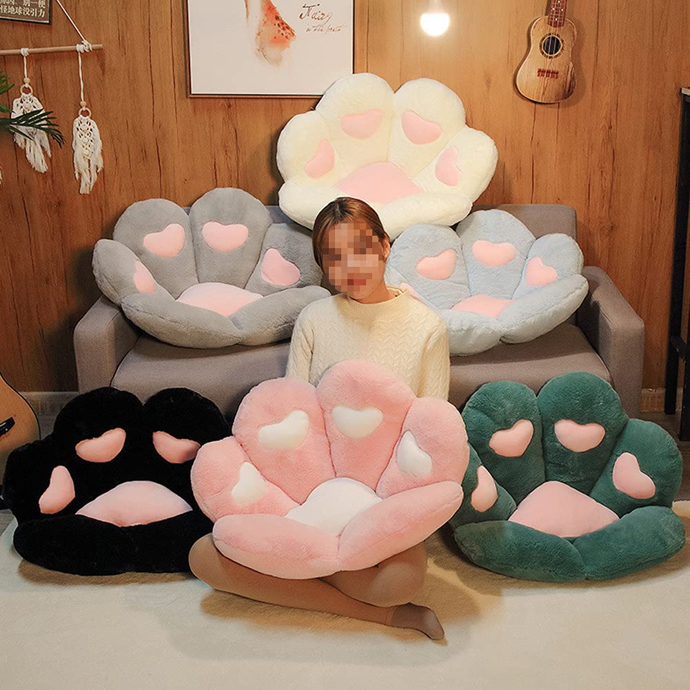 Coussin Patte De Chat Doux Et Mignon - 70x60cm - Housse En Peluche - Pour Chaise, Canapé Ou Sol - Anti-Dérapant