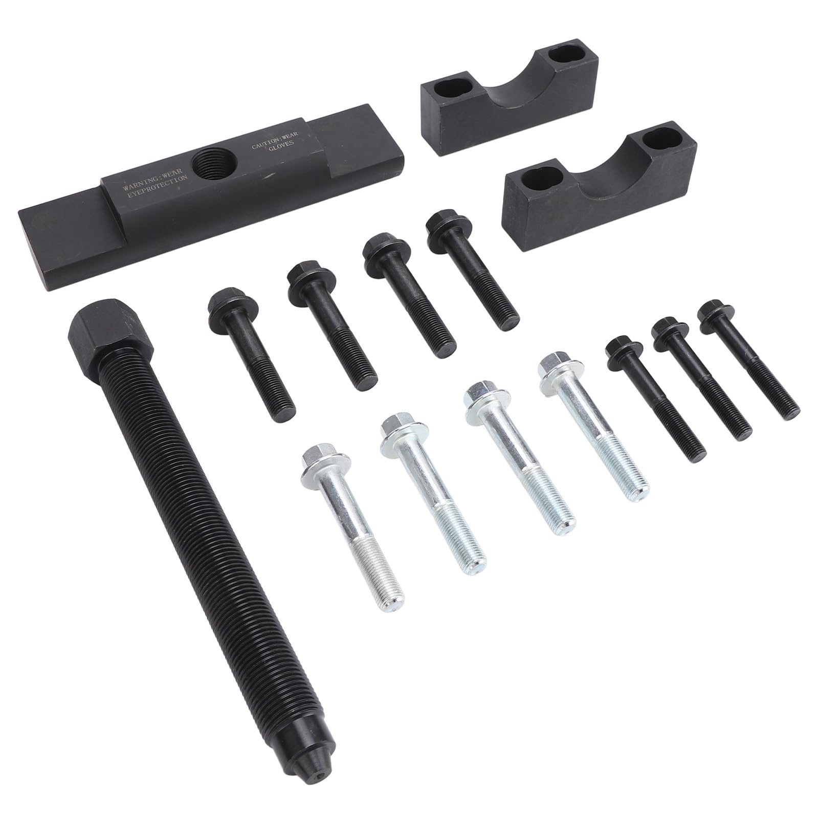 Kit de Herramientas de Alta Resistencia con Extractor de Yugo para Extracción e Instalación de Yugo para Camiones Clase 6-8, Acero Al Carbono, 16 Piezas