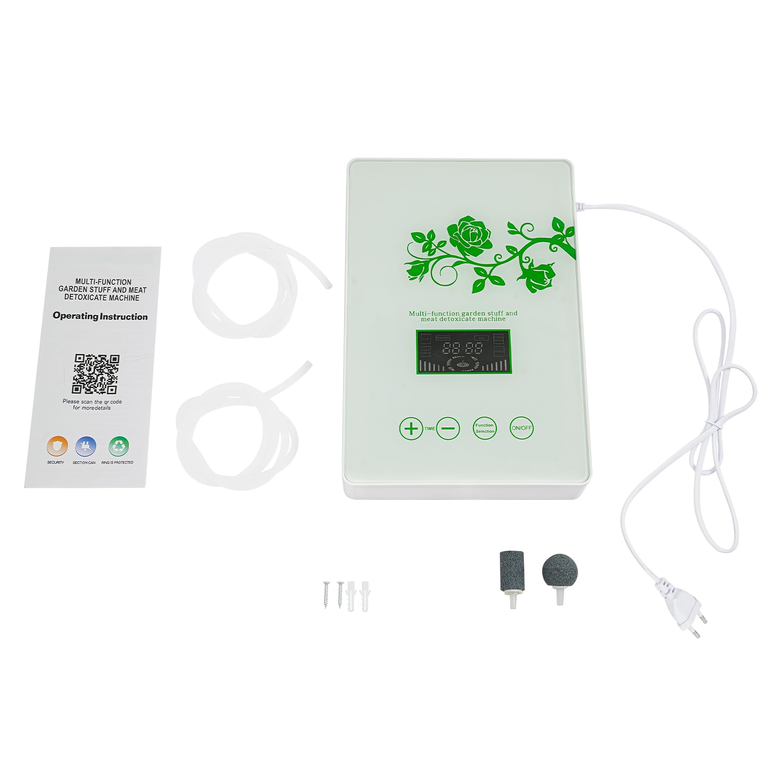 Esterilizador de ozono para verduras, 600 mg/h, generador de ozono, purificador de aire, purificador de aire LED, dispositivo de ozono, frutas, verduras, esterilizador con mangueras y piedras de aire
