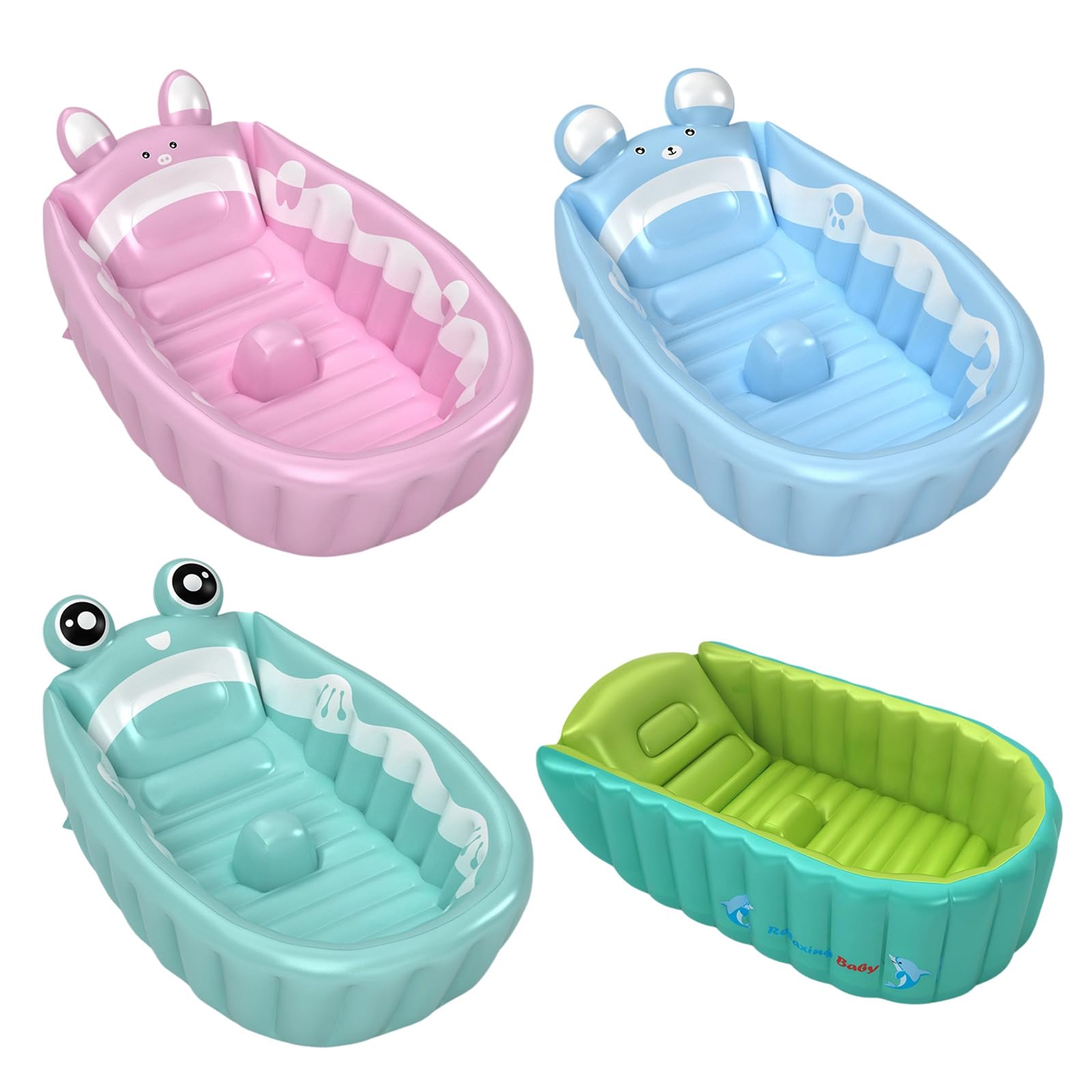 Aufblasbare Badewanne, tragbare Reise Duschbecken, Cartoon Tiermuster, Baby Badewanne, Badewanne, tragbare Säuglingsbadewanne