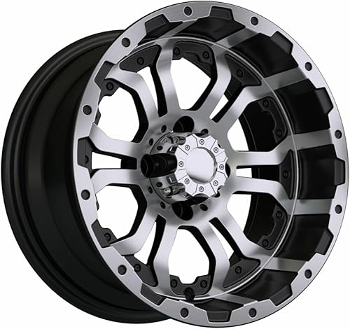 Rueda de aluminio Omega para carrito de golf, patrón de pernos de 0.157 x 4.000 in, estándar para la mayoría de los modelos de carrito de golf (se