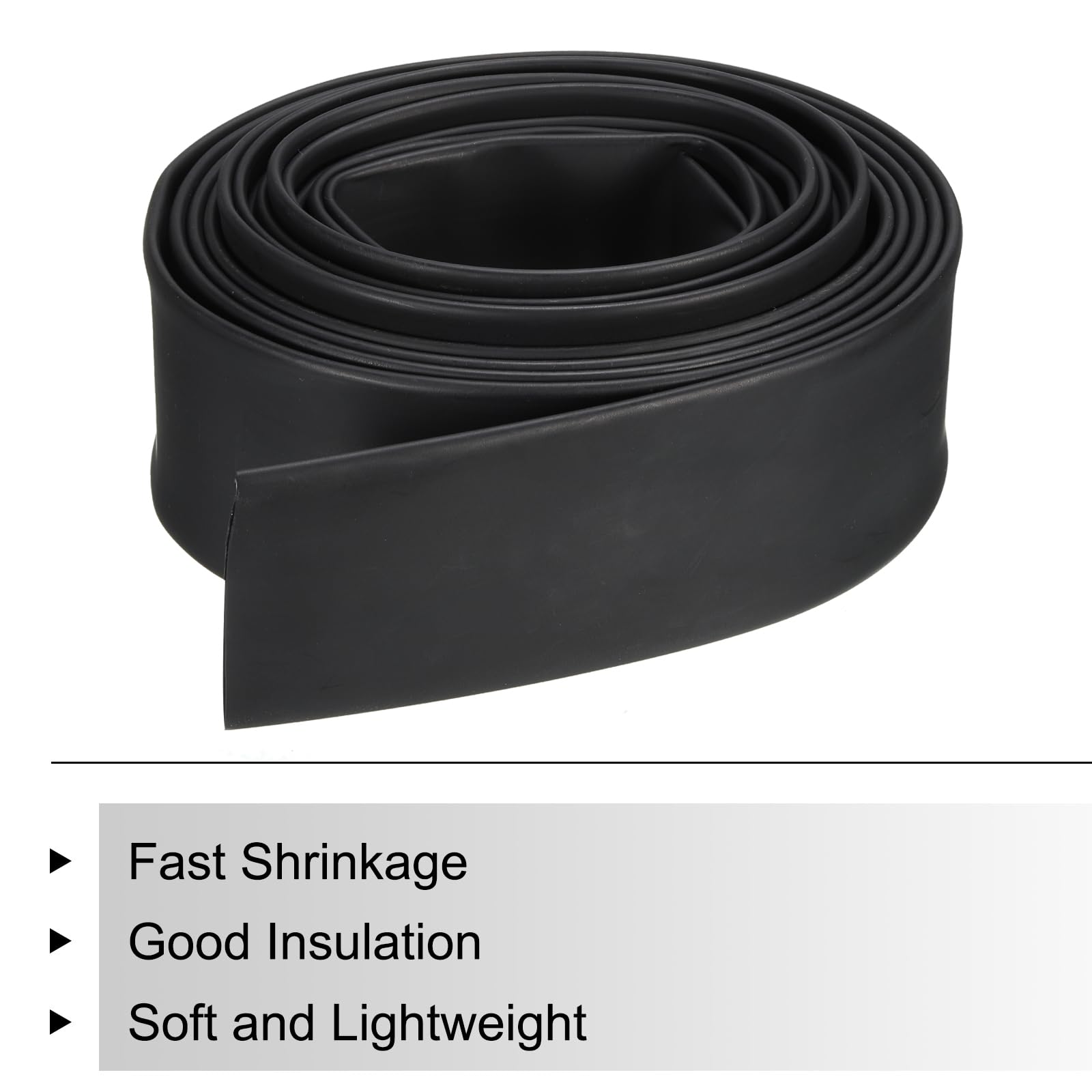QUARKZMAN 40mm Dia 16 Piedi Guaina Termorestringente Nera, Tubo Termorestringente per Cavi Elettrici Doppia Parete Adesivo Foderato Marino Impermeabile Industriali Avvolgicavo