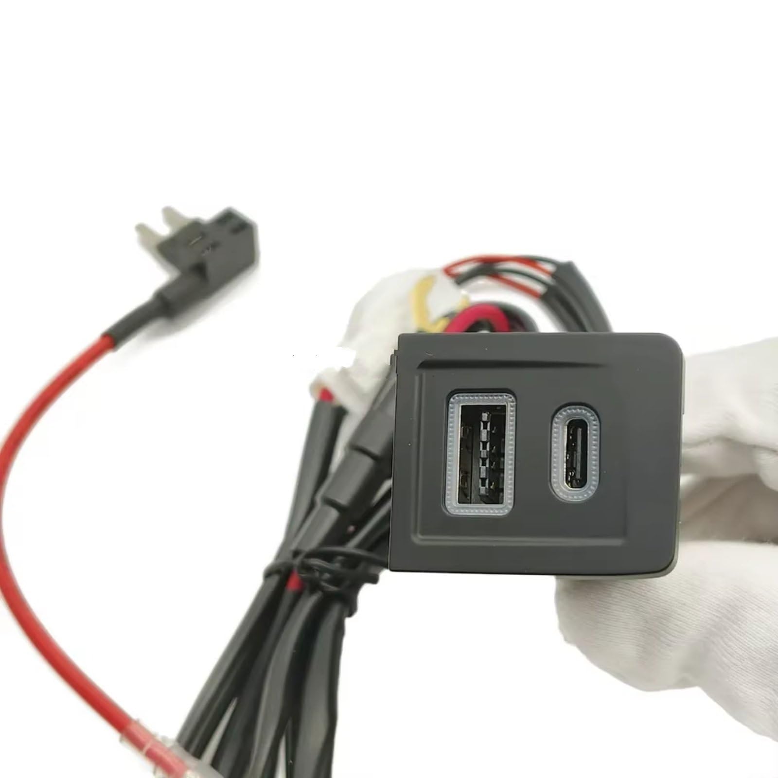 Adattatore Presa USB Porta USB Center Console Compatibile Con Per Per T5 2003-2009 Auto Per Caricabatterie Adattatore Di Ricarica Telefono Presa PD Adattatore QC3.0