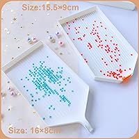 Vista 4 de 6 bandejas grandes de pintura de diamante, bandeja de clasificación de cuentas de plástico, bandejas de arte de diamantes grandes, bandeja