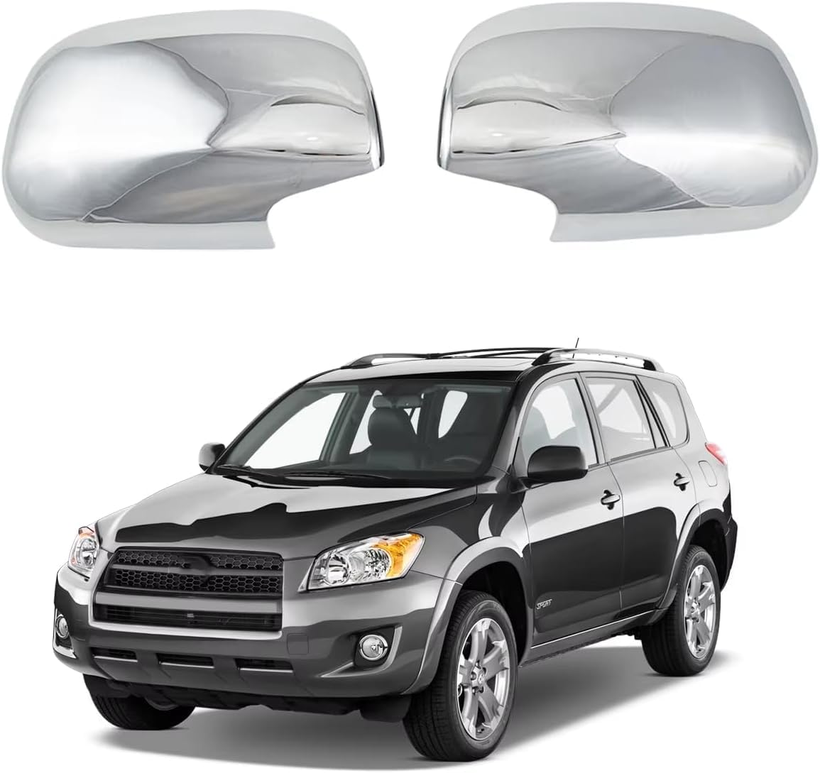 XJPGHA Wing Mirror Covers Caps for Toyota Rav4 2009 2010 2011 2012 2013, Sturdy Durable Cover Housing Door Mirror Vehicle Accessory Rearview Side Covers