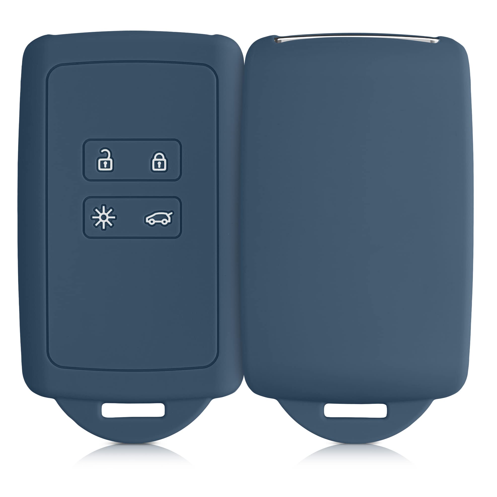 kwmobile Key Cover Compatible with Renault - Dark Slate