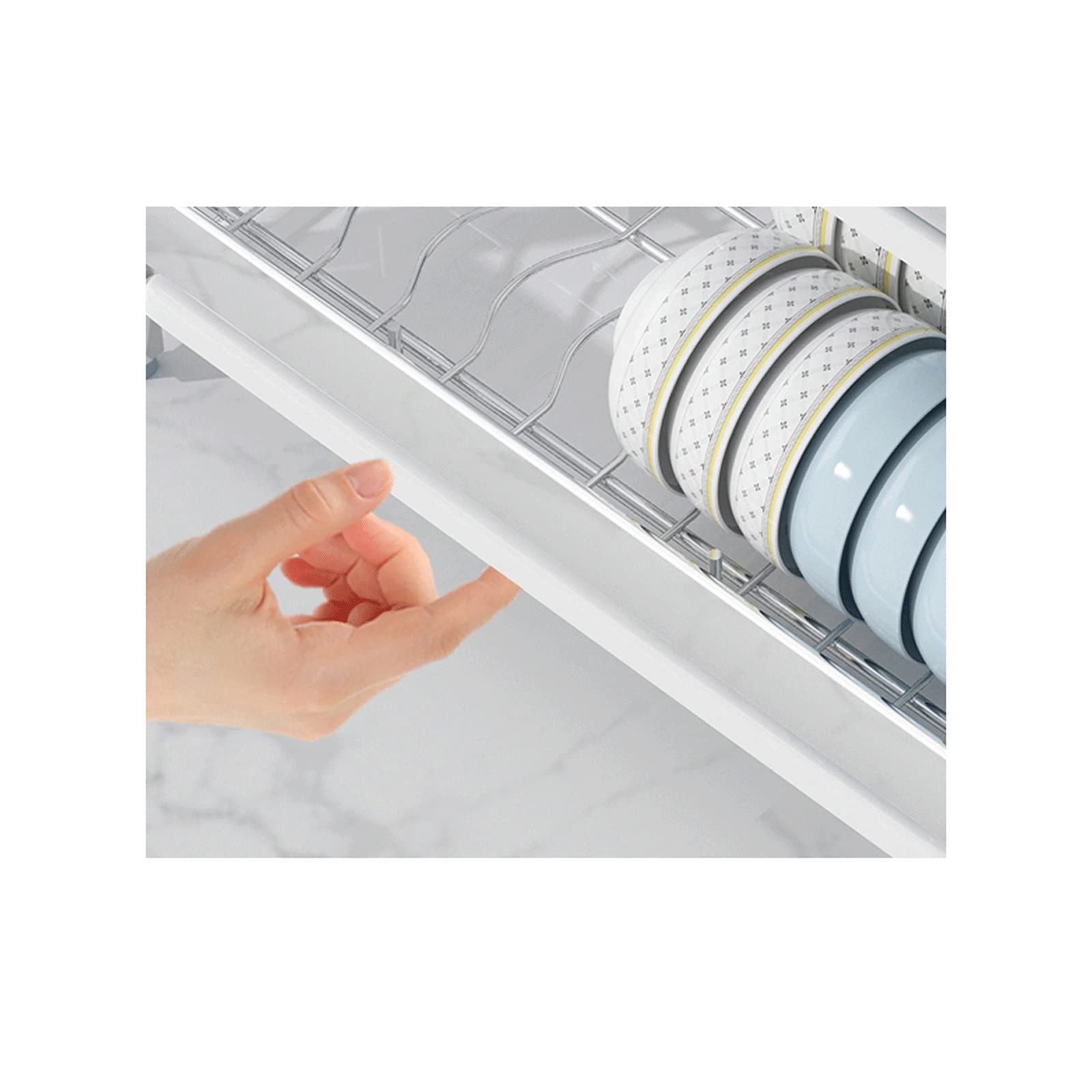 Küchen-Geschirrtrockner Single Layer Dishack Rack 304 Edelstahl Trockene Teller Rack Drain Rack Dishack Kitchen Drain Teller Rack Gerichte und Essstäbchen Multifunktionaler Abtropfständer