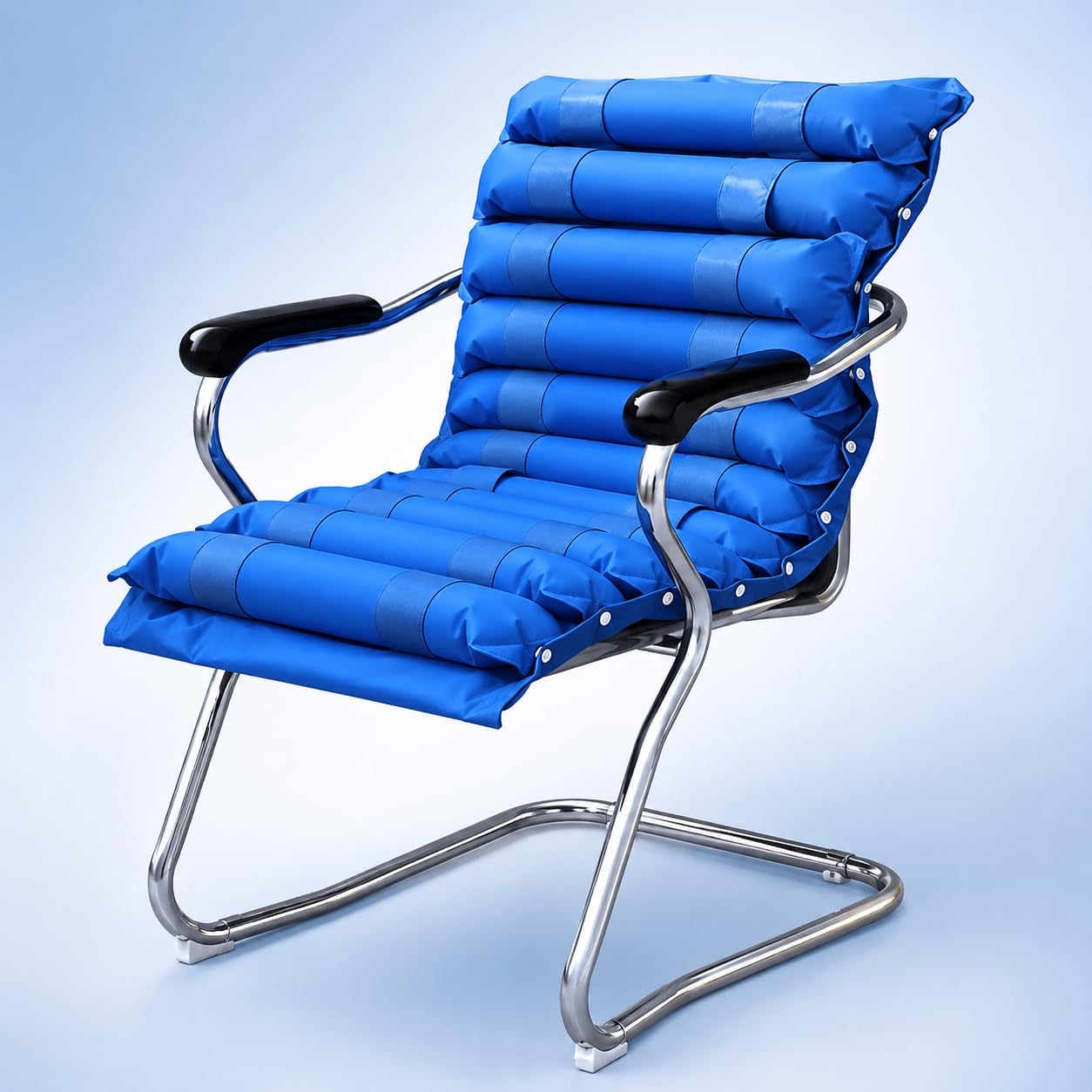 Cojín eléctrico de presión alterna con bomba, almohadilla inflable para silla de ruedas | Bomba silenciosa de presión variable, cubierta compuesta de nailon de PVC impermeable y retención de aire sellada para viajes