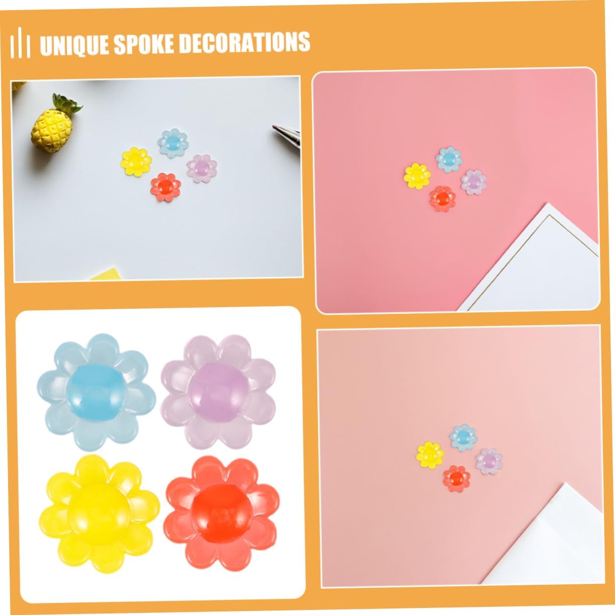 YARNOW 100pcs Colorful Plastic Bike Wheel Beads Easy to Install Clip Beads for Boy Girl Creative Bicycle Spokes Accessories for Unique Decor and Fun Rides