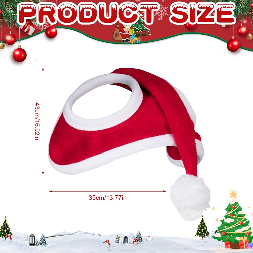 Bonnet de Noël pour Cheval, Bonnet de Noël avec Cheval, Bonnet de Noël pour Casque D'équitation, Accessoires de Noël pour Chevaux, Tenue pour Noël, 35 cm x 43 cm